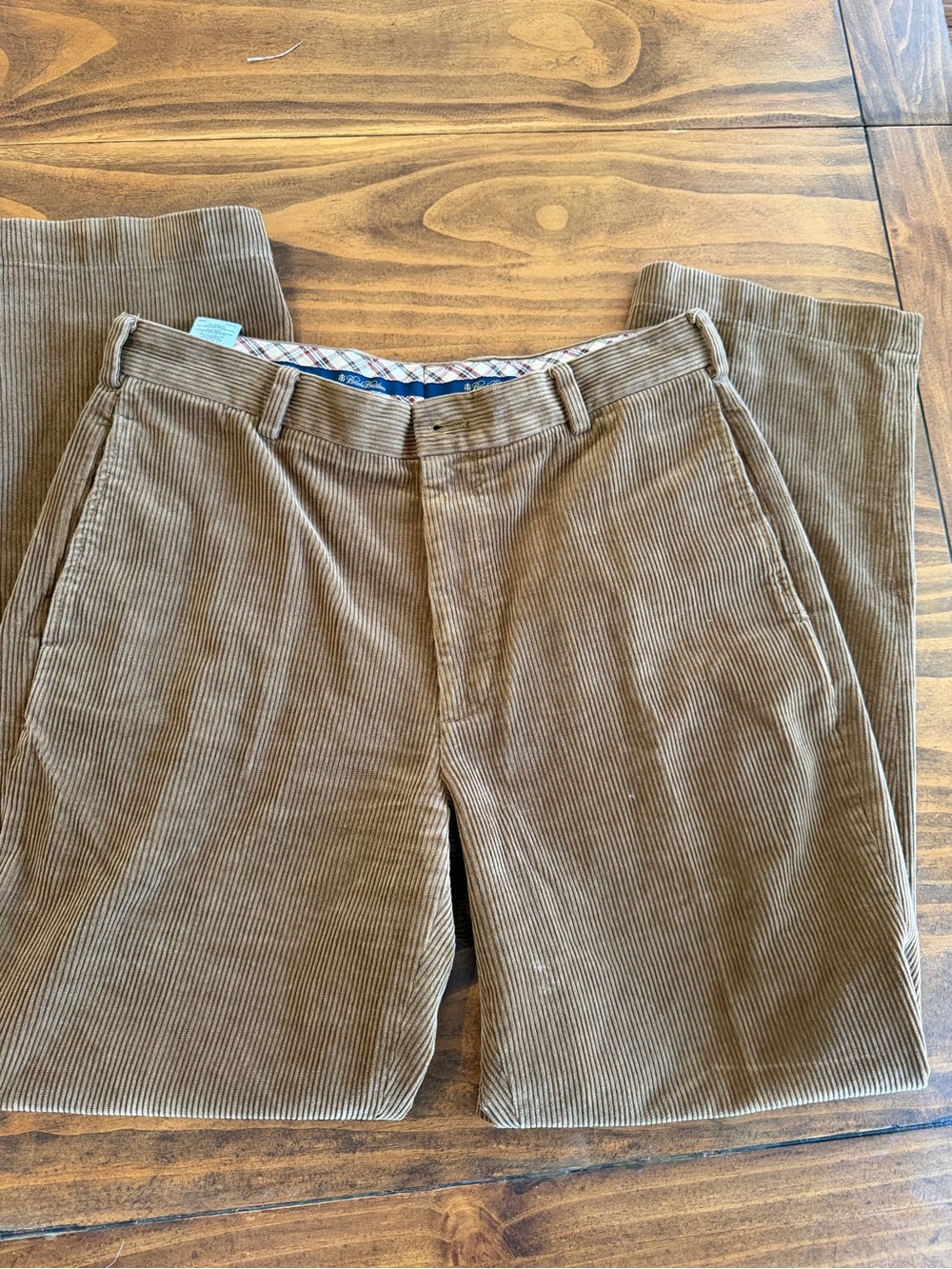Brooks Brothers Hudson Men’s 34x32 Brown Corduroy Pants 100% Cotton Classic